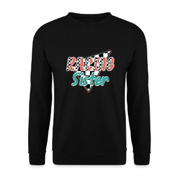 racing sister - Unisex Sweatshirt - black - Front - Alina (178cm) & Michal (187cm)