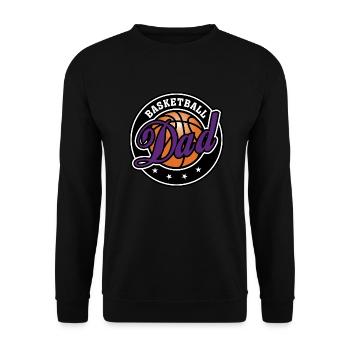 Basketball Dad - Unisex Pullover - Schwarz - Vorne - Alina (178cm) & Michal (187cm)