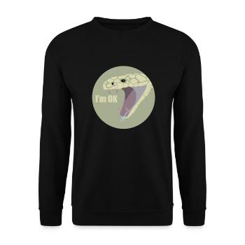 Mir geht es gut - Unisex Pullover - Schwarz - Vorne - Alina (178cm) & Michal (187cm)