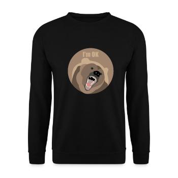 Mir geht es gut - Unisex Pullover - Schwarz - Vorne - Alina (178cm) & Michal (187cm)