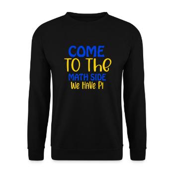 Venez du côté mathématique, nous avons pi, jour Pi, 14 mars - Sweat-shirt Unisexe - noir - Devant - Alina (178cm) & Michal (187cm)