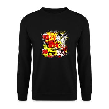 Graffiti style Splash hip hop colors painter color - Unisex Sweatshirt - black - Front - Alina (178cm) & Michal (187cm)