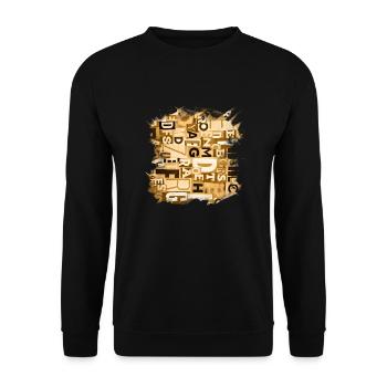 Graffiti style Splash hip hop colors painter color - Unisex Sweatshirt - black - Front - Alina (178cm) & Michal (187cm)
