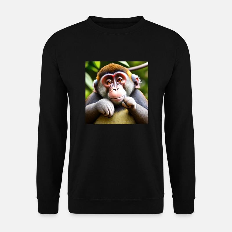 Lustiger Affe - Unisex Pullover - Schwarz