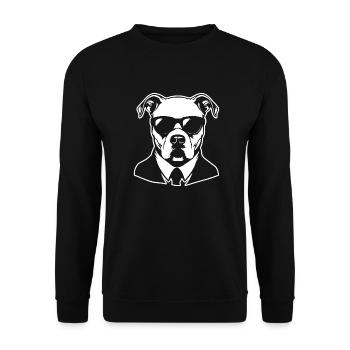 Pitbull - Sweat-shirt Unisexe - noir - Devant - Alina (178cm) & Michal (187cm)