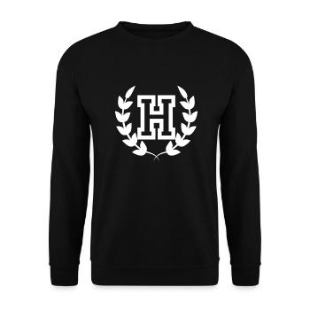 Lettre h sport - Sweat-shirt Unisexe - noir - Devant - Alina (178cm) & Michal (187cm)