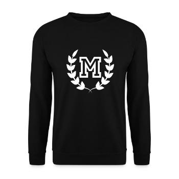 Lettre m sport - Sweat-shirt Unisexe - noir - Devant - Alina (178cm) & Michal (187cm)