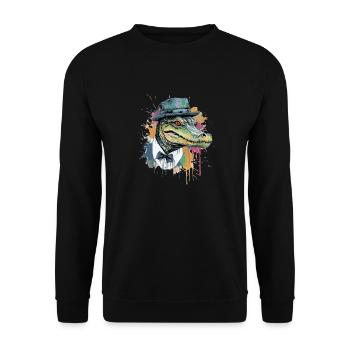 Kifo le crocodile - Sweat-shirt Unisexe - noir - Devant - Alina (178cm) & Michal (187cm)