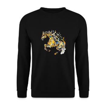 Gadros das Pferd - Unisex Pullover - Schwarz - Vorne - Alina (178cm) & Michal (187cm)
