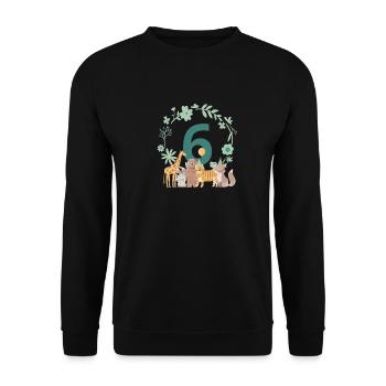 6th Anniversary - Sixth Anniversary Animals - Unisex Sweatshirt - black - Front - Alina (178cm) & Michal (187cm)