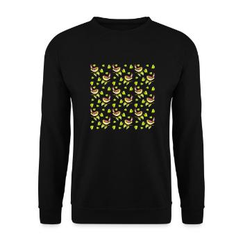 Oiseau - Sweat-shirt Unisexe - noir - Devant - Alina (178cm) & Michal (187cm)