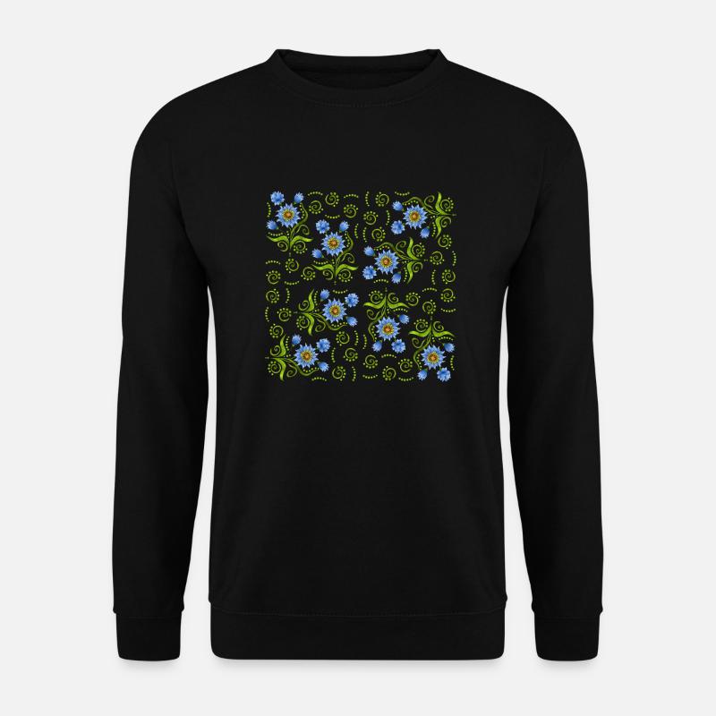 Blumen - Unisex Pullover - Schwarz