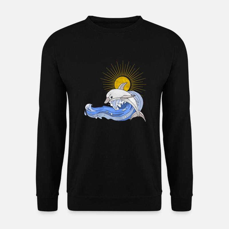 Delfin - Unisex Pullover - Schwarz