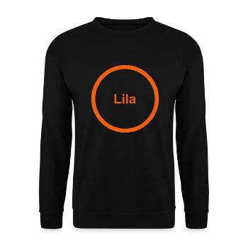 Lila - Unisex Pullover - Schwarz - Vorne - Alina (178cm) & Michal (187cm)