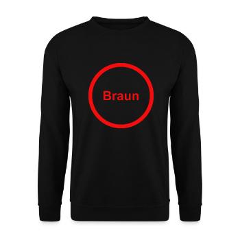Braun - Unisex Pullover - Schwarz - Vorne - Alina (178cm) & Michal (187cm)