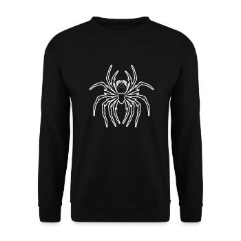 Spinne Spinnen Tiere - Unisex Pullover - Schwarz - Vorne - Alina (178cm) & Michal (187cm)