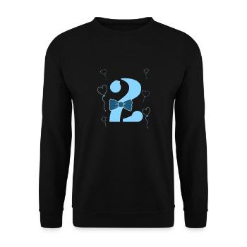 2nd birthday boy - Unisex Sweatshirt - black - Front - Alina (178cm) & Michal (187cm)