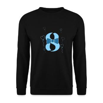 8th birthday boy - Unisex Sweatshirt - black - Front - Alina (178cm) & Michal (187cm)