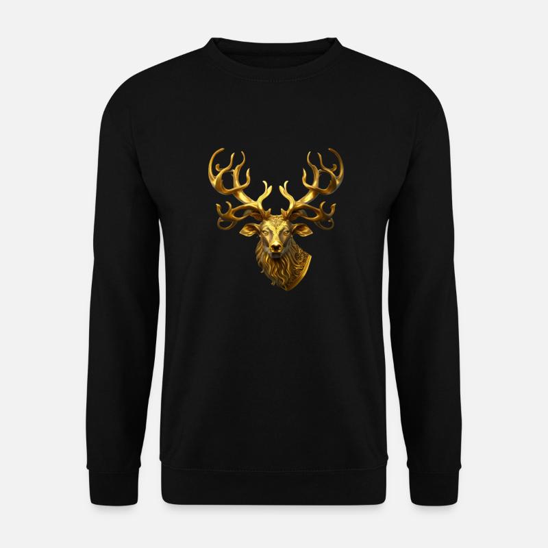 Hirsche, keltische Mythologie - Unisex Pullover - Schwarz