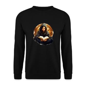 Lire avec une couverture câline - Sweat-shirt Unisexe - noir - Devant - Alina (178cm) & Michal (187cm)