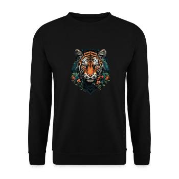 Le tigre se cache - Sweat-shirt Unisexe - noir - Devant - Alina (178cm) & Michal (187cm)