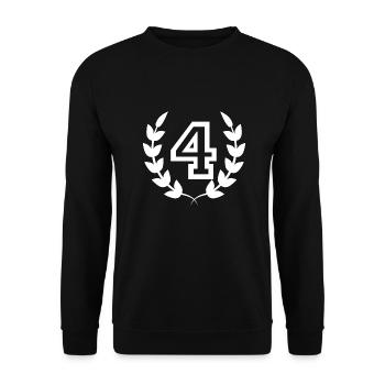 4th birthday-gift idea 4 years - Unisex Sweatshirt - black - Front - Alina (178cm) & Michal (187cm)