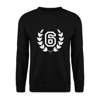 6th birthday-gift idea 6 years - Unisex Sweatshirt - black - Front - Alina (178cm) & Michal (187cm)