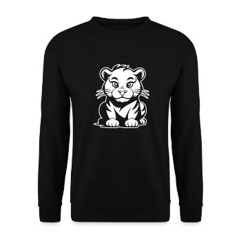 Tigre Big Cat - Sweat-shirt Unisexe - noir - Devant - Alina (178cm) & Michal (187cm)