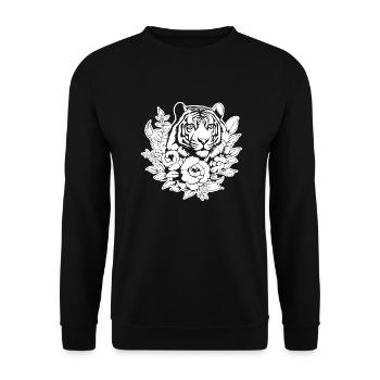 Tigre Big Cat - Sweat-shirt Unisexe - noir - Devant - Alina (178cm) & Michal (187cm)