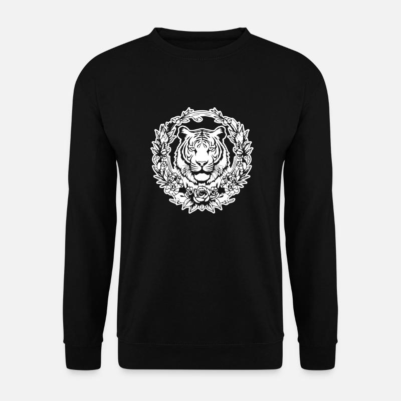 Tiger Raubkatze - Unisex Pullover - Schwarz