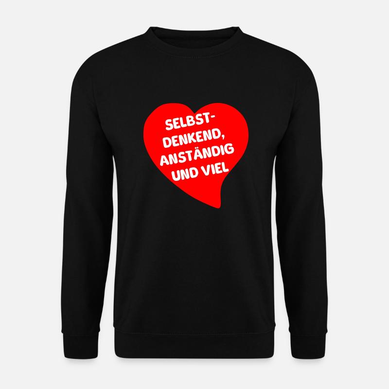 selbstdenkend anständig - Unisex Pullover - Schwarz