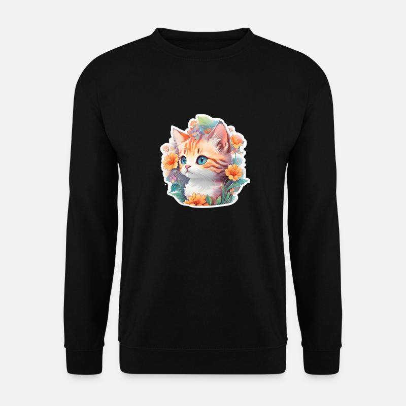 mignon bébé chat - Sweat-shirt Unisexe - noir