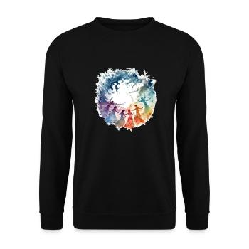 La danse des anges - Sweat-shirt Unisexe - noir - Devant - Alina (178cm) & Michal (187cm)