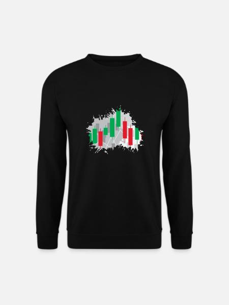 Ups and Downs - Candlestick Chart - Unisex Pullover - Schwarz