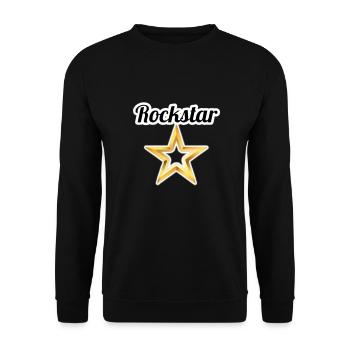 Rock Star - Unisex Pullover - Schwarz - Vorne - Alina (178cm) & Michal (187cm)
