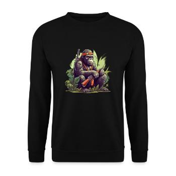 Les forêts tropicales humides sont protégées par des singes - Sweat-shirt Unisexe - noir - Devant - Alina (178cm) & Michal (187cm)