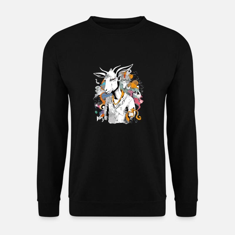 Moko, der Ziegenmann - Unisex Pullover - Schwarz