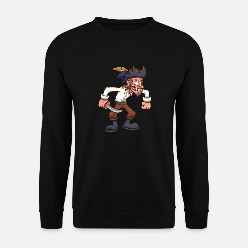 Cartoon-Pirat - Unisex Pullover - Schwarz