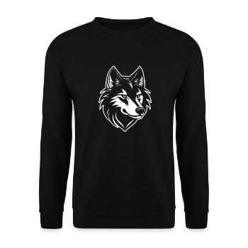Wolf - Unisex Sweatshirt - black - Front - Alina (178cm) & Michal (187cm)