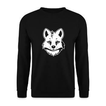 Wolf - Unisex Pullover - Schwarz - Vorne - Alina (178cm) & Michal (187cm)