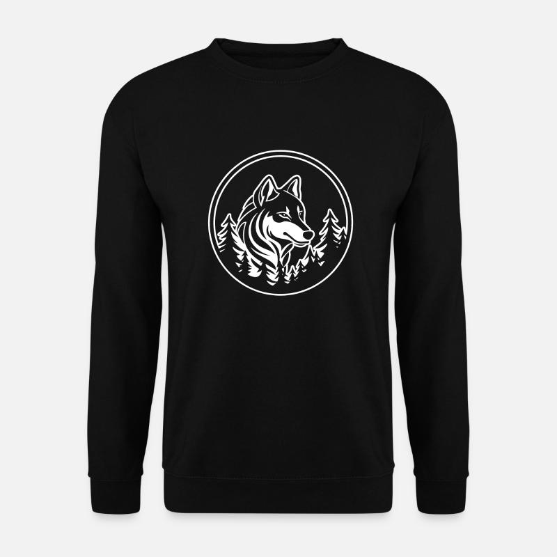 Wolf - Unisex Pullover - Schwarz