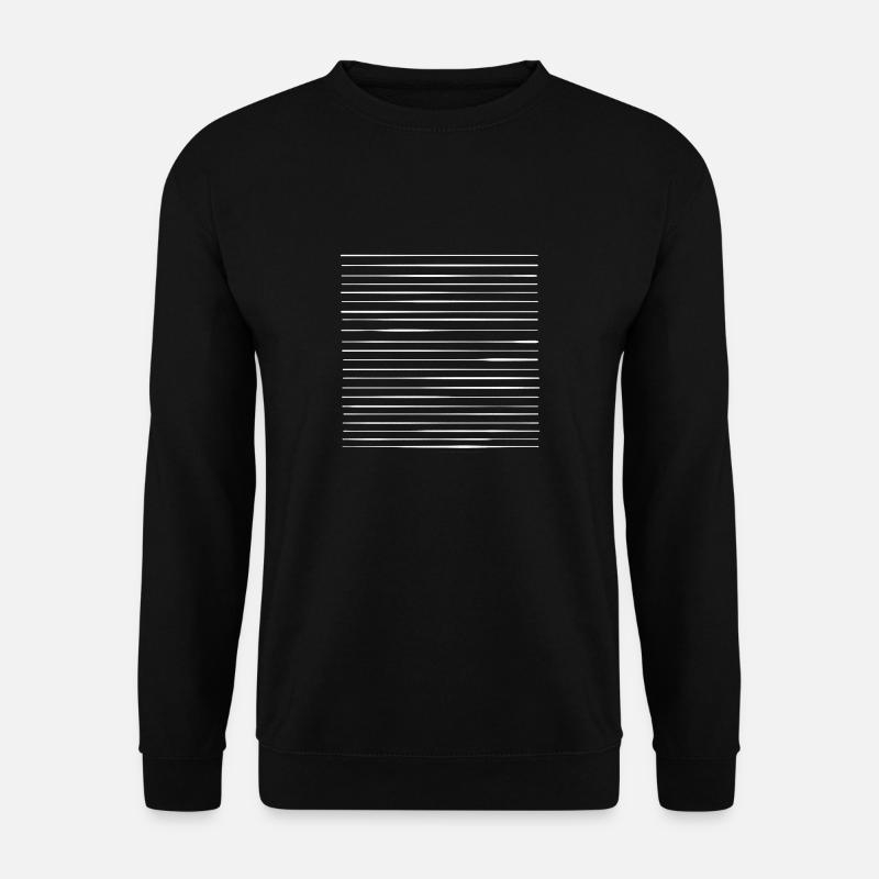Horizontal white lines - Unisex Sweatshirt - black