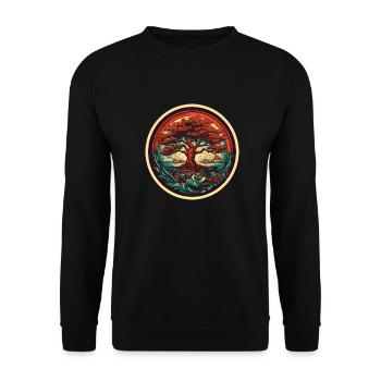 The Red Tree - Unisex Sweatshirt - black - Front - Alina (178cm) & Michal (187cm)