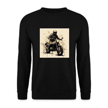 Roadrtip avec une moto vintage ! - Sweat-shirt Unisexe - noir - Devant - Alina (178cm) & Michal (187cm)