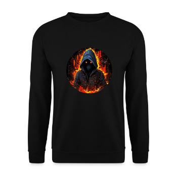 Hacker mystifié - Sweat-shirt Unisexe - noir - Devant - Alina (178cm) & Michal (187cm)