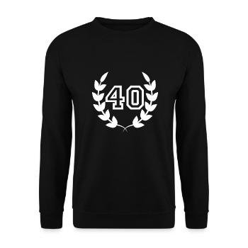 40e anniversaire-idée cadeau 40 ans - Sweat-shirt Unisexe - noir - Devant - Alina (178cm) & Michal (187cm)