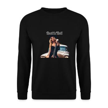 Pinup - Unisex Sweatshirt - black - Front - Alina (178cm) & Michal (187cm)