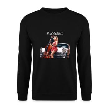 Pinup - Unisex Sweatshirt - black - Front - Alina (178cm) & Michal (187cm)