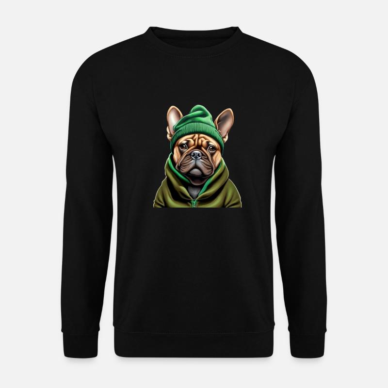 Französische Bulldogge cool - Unisex Pullover - Schwarz