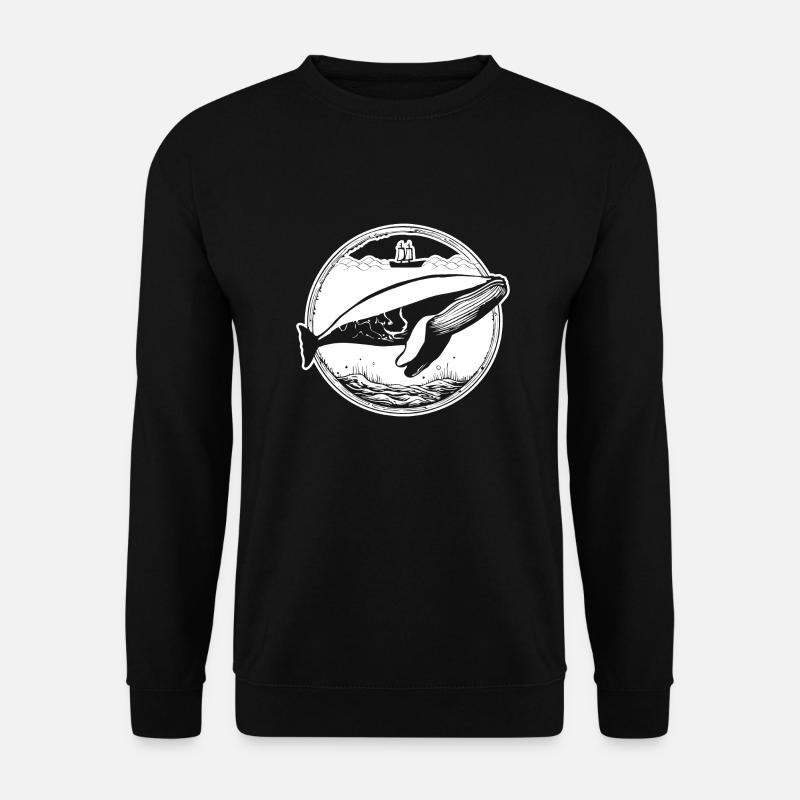 Wal Meer Fische - Unisex Pullover - Schwarz